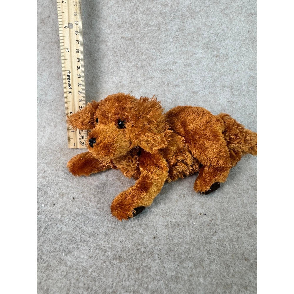 TY Fitz Plush Dog Golden Retriever Puppy Laying Down Stuffed Animal Toy 2004